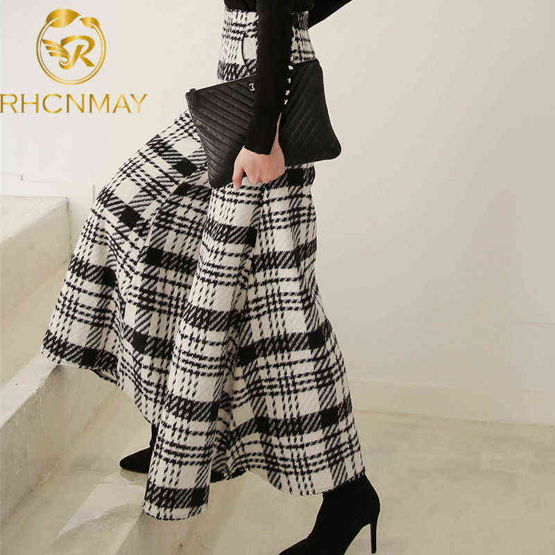 Slim Office Korean Plaid Pant High Waist Trousers Capris Fashion Women Casual Wide Leg Pants Female Autumn Winter 211124