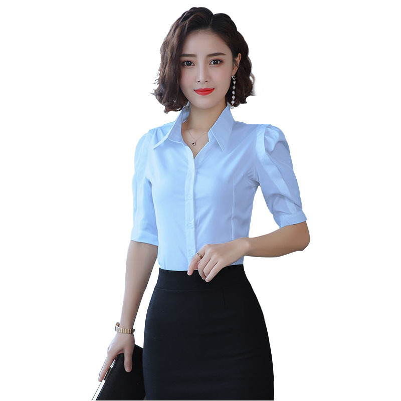 Korean Women Shirts Woman White Shirt Plus Size Elegant Women V Neck Blouse Shirts Womens Tops and Blouses Blusas Mujer De Moda 210225