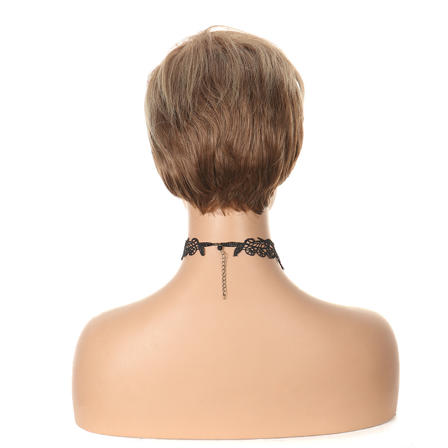 Charming Short Striaght Mixed Blond Synthetic wig women's Hair wigs for life Cosplay