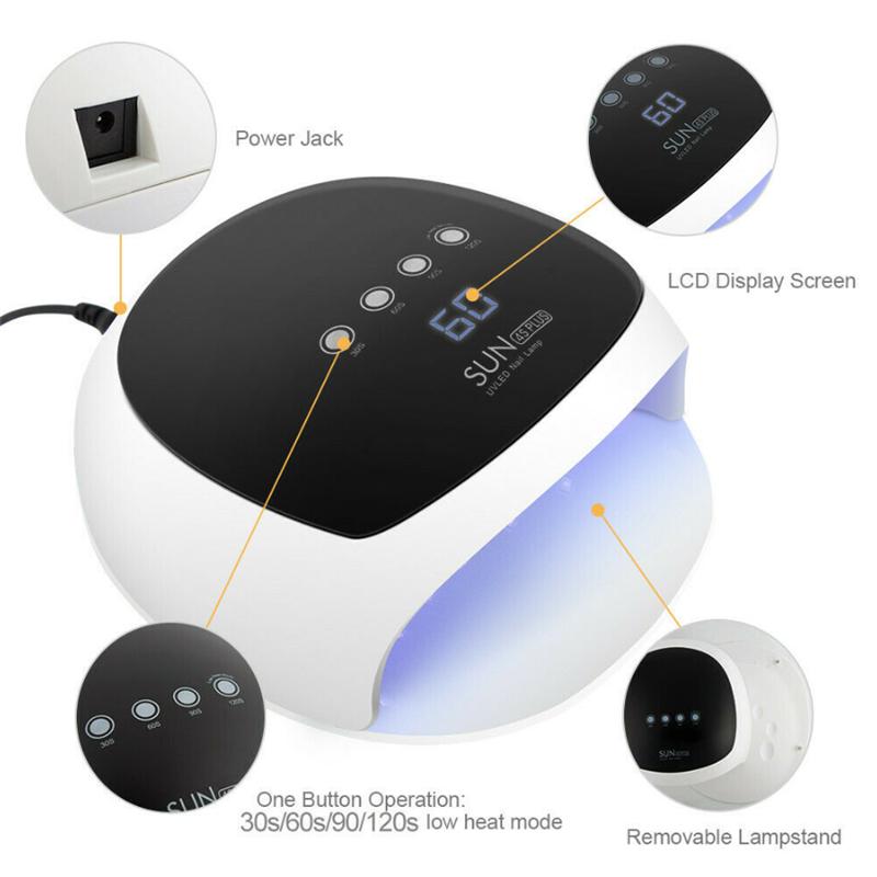 Sun4 Plus 52w UV LED Light Nail Dryer LCD Display Touch Sensor Timer Nail ToolsSmart Induction Phototherapy Machine, Star6-eu
Sun4 Plus 52w UV LED Light Nail Dryer LCD Display Touch Sensor Timer Nail ToolsSmart Induction Phototherapy Machine, Star6-eu