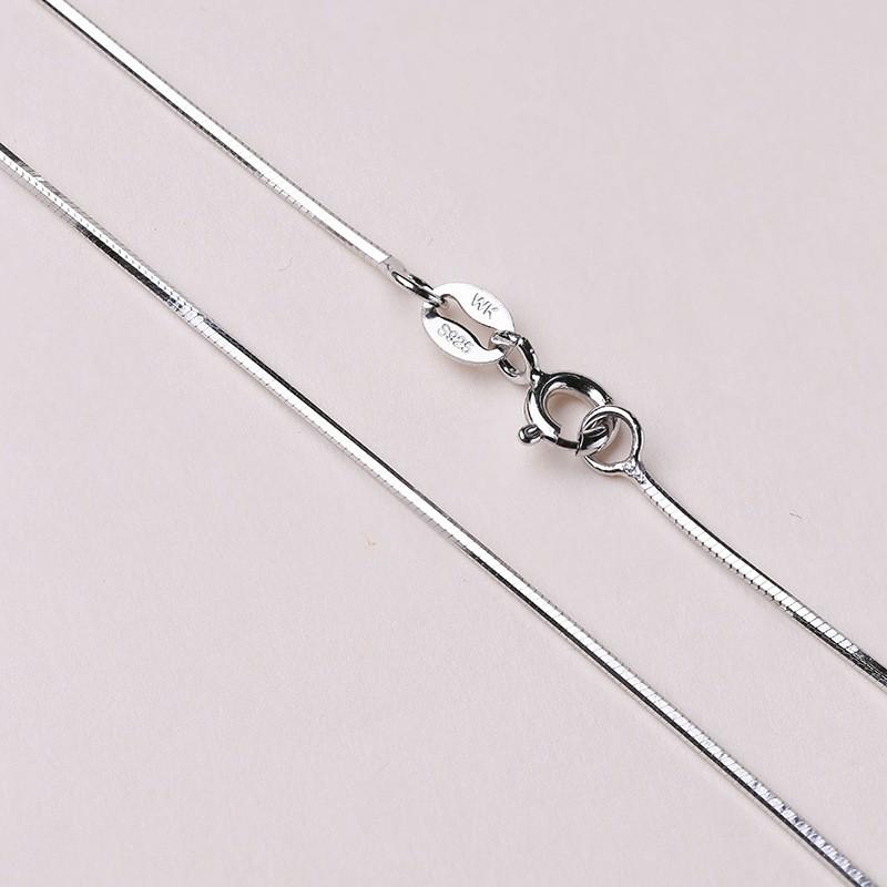 Chains Lo Paulina Genuine 925 Sterling Silver Snake Chain For Woman 40cm/45cm Europe Brand Necklace Collar Bijoux XL210121-S5