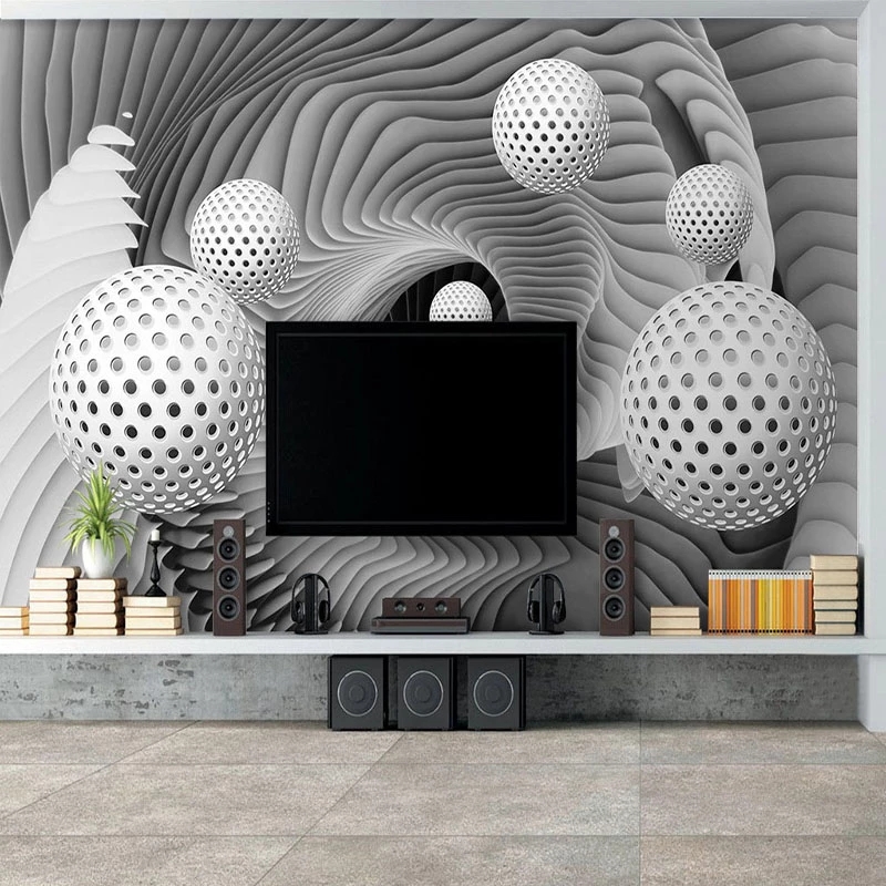 Custom Photo 3D Mural Wallpaper Modern Abstract Sphere Space Whirlpool Art Painting Living Room TV Backdrop Wall