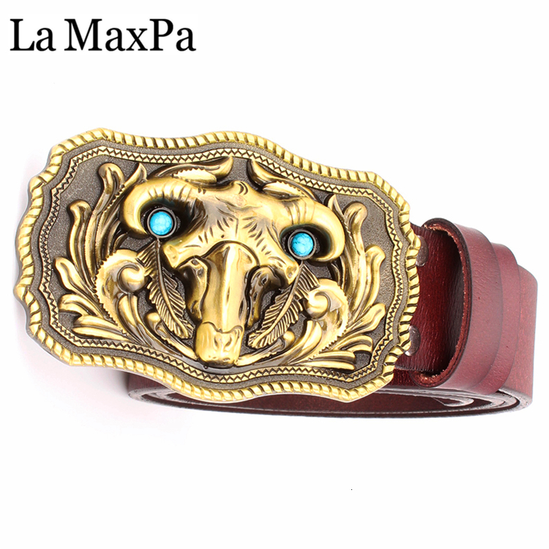 2021 New Men's Cowboy Leather Golden Skull Bull Head Cow Pattern Metal Buckle Taurens Belt for Men 2po5, Black
2021 New Men's Cowboy Leather Golden Skull Bull Head Cow Pattern Metal Buckle Taurens Belt for Men 2po5, Black