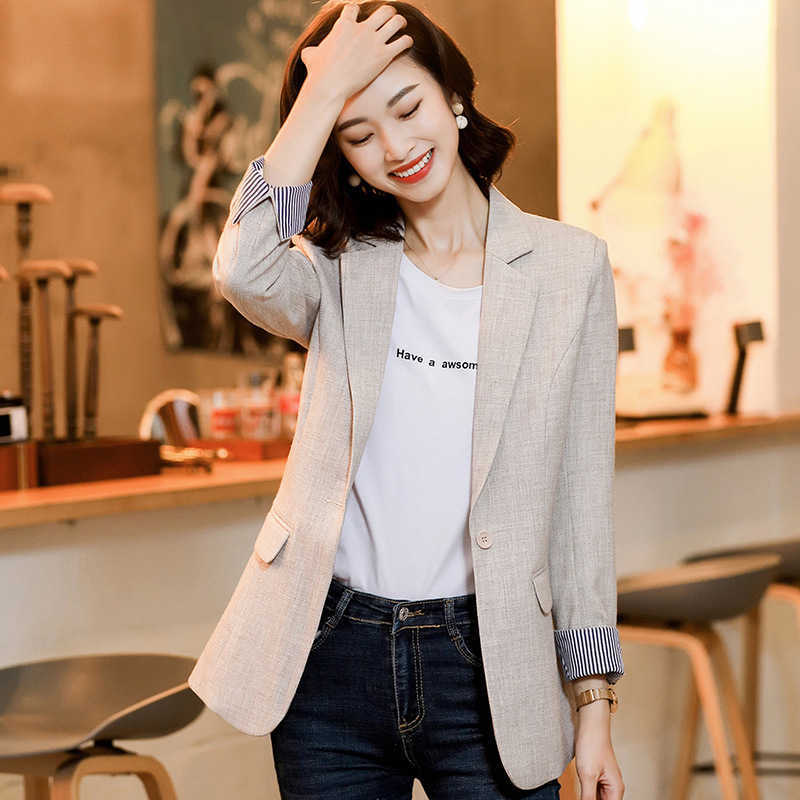 Elegant Fenale Suit High Quality Fall Casual Long Sleeve Ladies Jacket Small Office Temperament Women's Blazer 210527
Elegant Fenale Suit High Quality Fall Casual Long Sleeve Ladies Jacket Small Office Temperament Women's Blazer 210527
