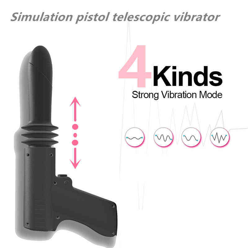 Sex Gun Dildo Massager Adult Toy Automatic Telescopic Vibrator Machine for Women Men G Spot Anal Pussy Masturbation 220115