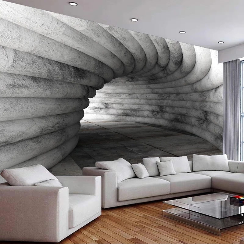 Custom Mural 3D Extended Space Cement Wall Cave Background Photo Painting Wallpaper Living Room Bedroom Walls