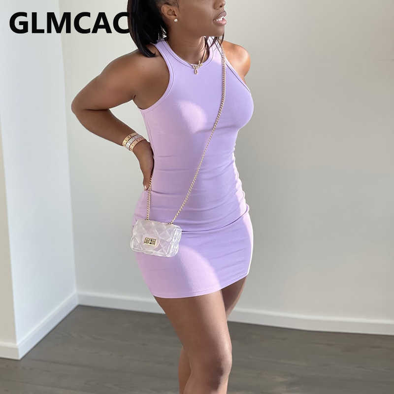 Sleeveless Casual Summer Bodycon Party Mini Dress 210702