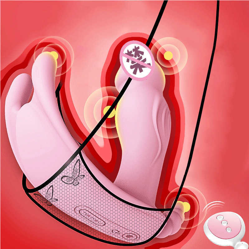 Wearable Butterfly Dildo Vibrator Adult Sex Toys for Women G Spot Clitoris Stimulator Wireless Remote Control Vibrator Panties Y200409