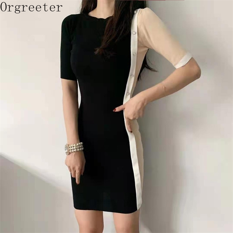 Summer O-neck Colorblock Pullover Sweater Pencil Dress Women Slim Sheath Bodycon Short Knitted Dresses Vestidos 210602, Apricot
Summer O-neck Colorblock Pullover Sweater Pencil Dress Women Slim Sheath Bodycon Short Knitted Dresses Vestidos 210602, Apricot