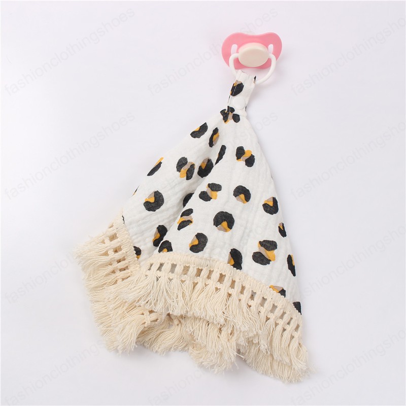 Baby Bibs Feeding Newborn Burping Cloths Boys Girls Accessories Print Tasser Cotton Pacifiers Leopard Towel Flower Clothing