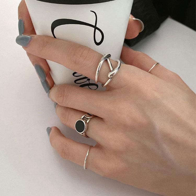 Cluster Rings S925 Sterling Silver Open Ring Unique Design Black For Women Jewelry Beautiful Finger Party Birthday Gift
Cluster Rings S925 Sterling Silver Open Ring Unique Design Black For Women Jewelry Beautiful Finger Party Birthday Gift