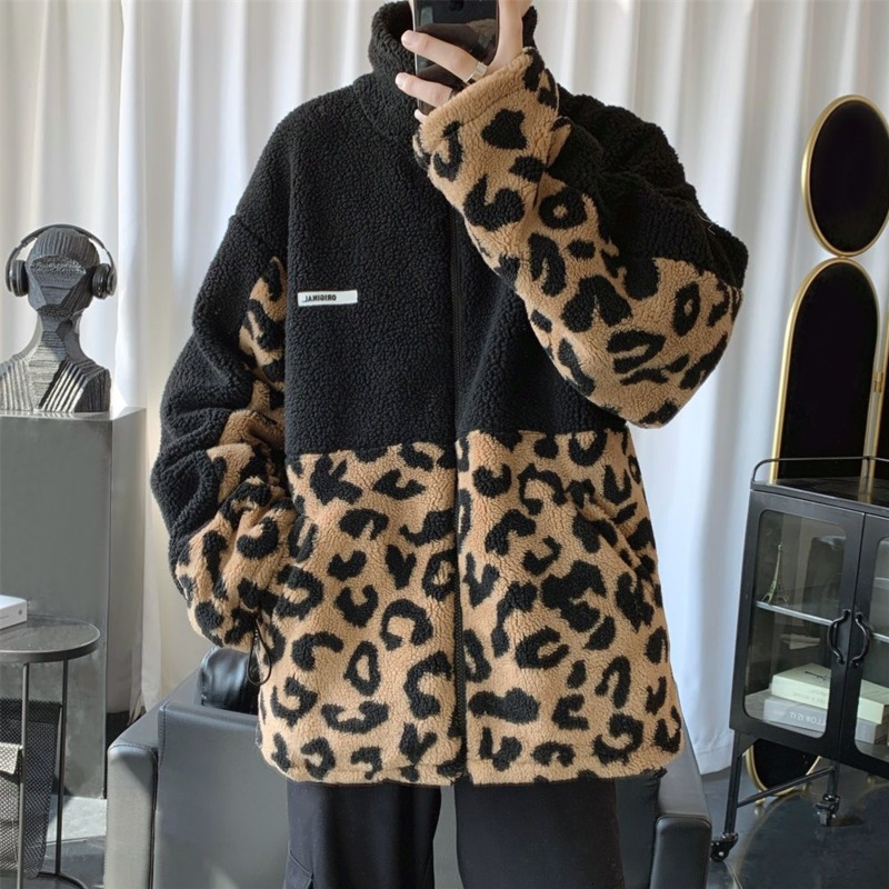 2021 New Winter Lamb Fur Jacket Men's Parka Warm Fashion Retro Stand-up Collar Leopard Men Wild Loose Korean Short Coat Mens Clothes Haxg, Yellow
2021 New Winter Lamb Fur Jacket Men's Parka Warm Fashion Retro Stand-up Collar Leopard Men Wild Loose Korean Short Coat Mens Clothes Haxg, Yellow