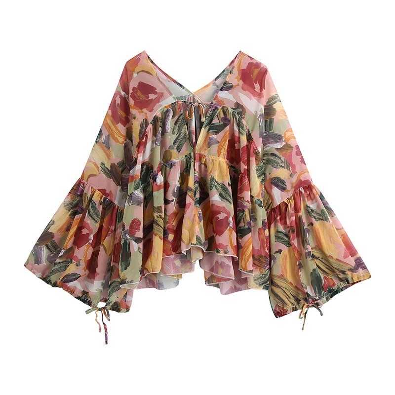 Spring Loose Chiffon Blouse V neck Flare Sleeve Ruffles Floral Shirts Female Summer Sunshirts Tops WB1019 210525, Orange
Spring Loose Chiffon Blouse V neck Flare Sleeve Ruffles Floral Shirts Female Summer Sunshirts Tops WB1019 210525, Orange