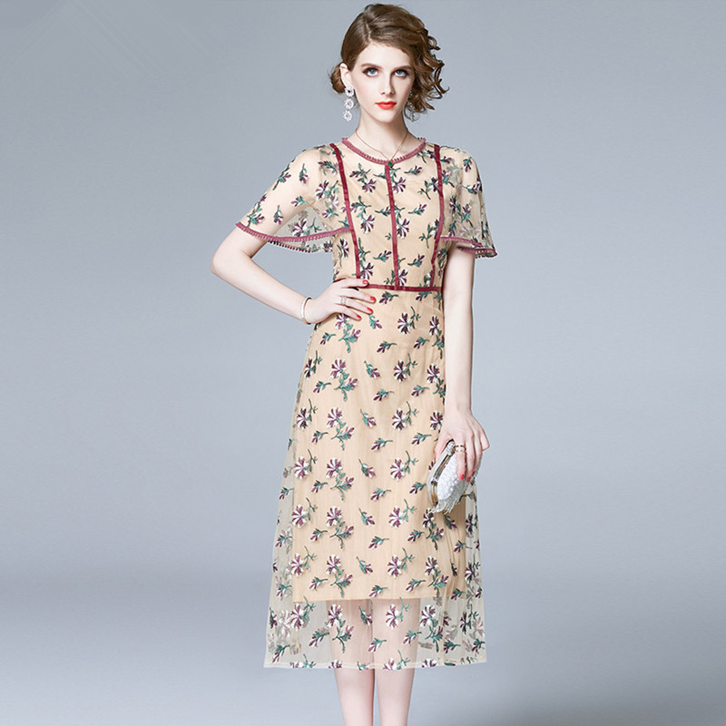 ZAWFL Women Summer Dress Runway Fashion Vintage Floral Embroidery Mesh Overlay Elegant Party Long Dresses Vestidos 210525, Picture color
ZAWFL Women Summer Dress Runway Fashion Vintage Floral Embroidery Mesh Overlay Elegant Party Long Dresses Vestidos 210525, Picture color