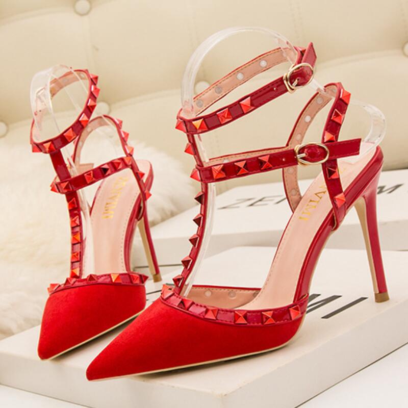 Patchwork Red Bottom High Heels Rivets Studded Shoes Sexy Women Pumps size 34 to 39, Teal
Patchwork Red Bottom High Heels Rivets Studded Shoes Sexy Women Pumps size 34 to 39, Teal