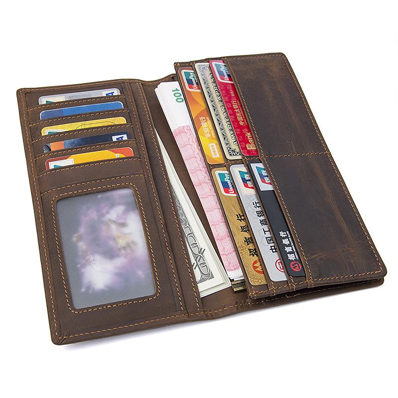 Wallets Fashion Men Bifold Wallet Long Genuine Leather Clutch Purse Male Thin Handy Coin Money Card Holder Bag, Coffee
Wallets Fashion Men Bifold Wallet Long Genuine Leather Clutch Purse Male Thin Handy Coin Money Card Holder Bag, Coffee