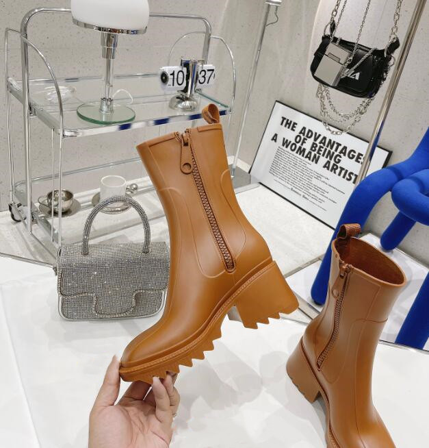 Fashion Trendy PVC Ladies Short Boots Low Heel Square Toe Side Zipper White Khaki Black