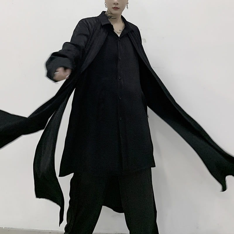 XITAO Style Medium Blouse Casual Patchwork Full Sleeve Loose Solid Color Shirt Women Spring New Yamamoto Style Top DMY3984 210225