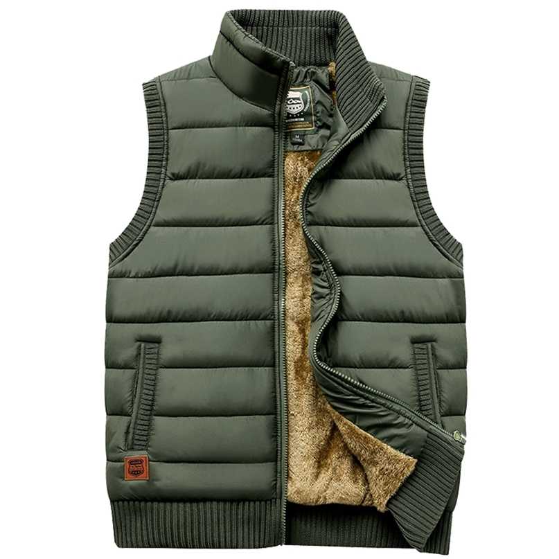 Brand Thicken Winter Men's Vest Zipper Coat Warm Sleeveless Jacket Casual Fleece Male Vest Coat Army Green Waistcoat Black 211108, Khaki
Brand Thicken Winter Men's Vest Zipper Coat Warm Sleeveless Jacket Casual Fleece Male Vest Coat Army Green Waistcoat Black 211108, Khaki