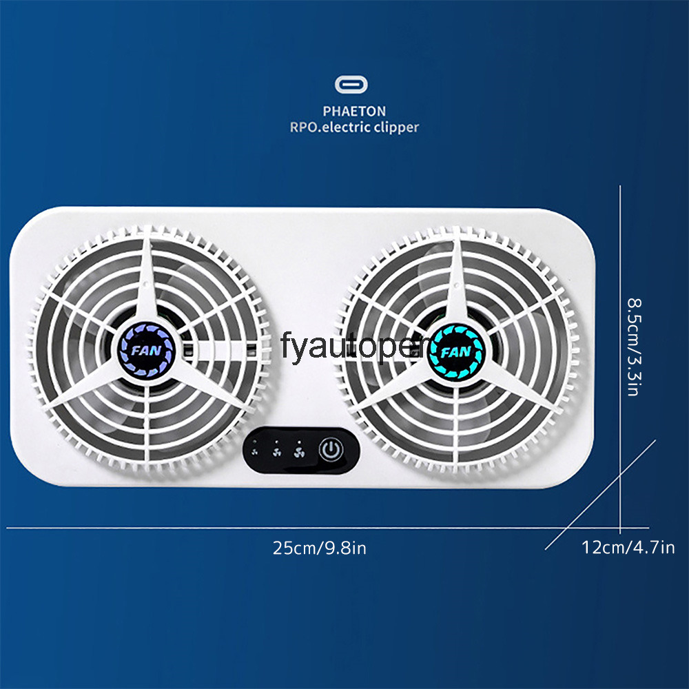Solar Car Ventilator Exhaust Fan Universal Radiator USB Vehicle Window Windshield Cooling Air Purifiers Eliminate Smell