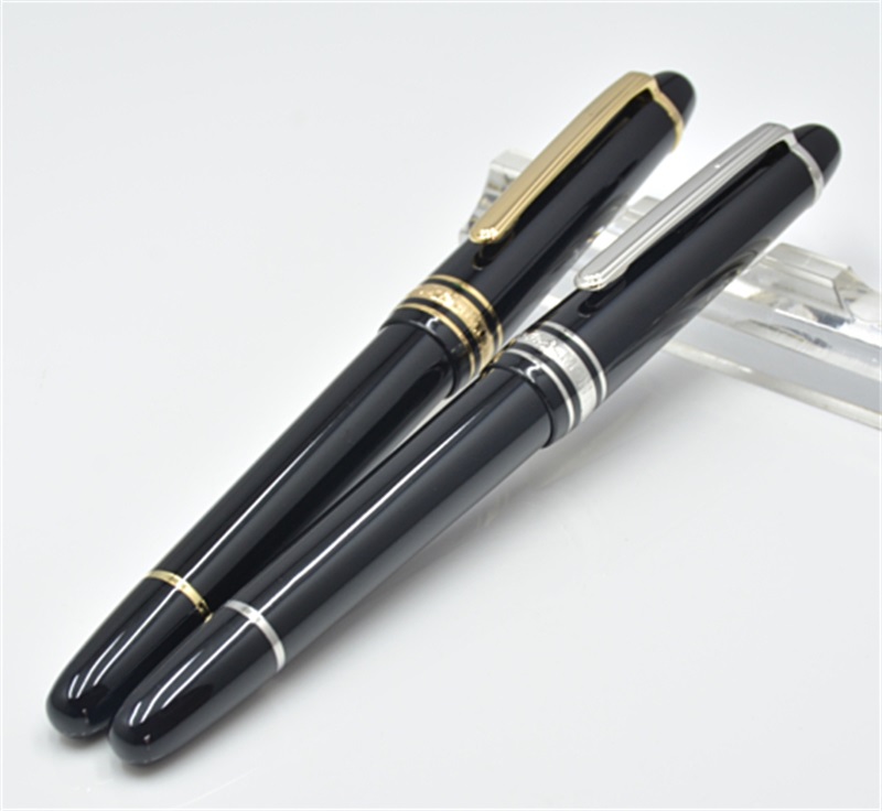 Luxury 145 black resin rollerball pen classic ink fountain pen with 4810 nib stationery school office supplies write fluent metal refill gift pens series number от DHgate WW