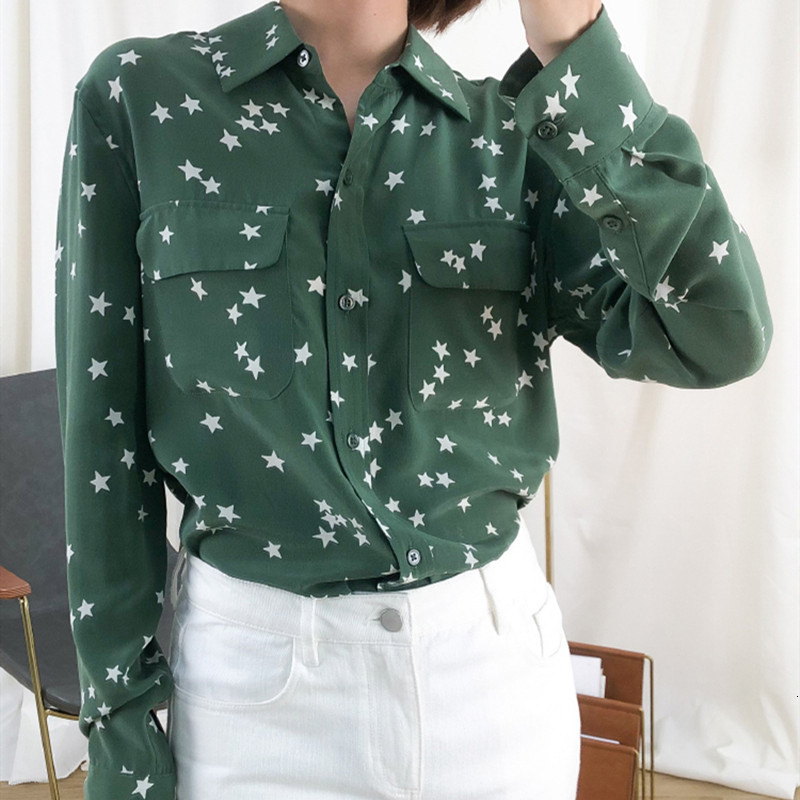 2021 New Camisa De Manga Longa Feminina Es Bolsos Verde 100% Seda Turn-down Collar Nico Breasted Estrelas Impresso Solto Ol Blusa E3jz, Black
2021 New Camisa De Manga Longa Feminina Es Bolsos Verde 100% Seda Turn-down Collar Nico Breasted Estrelas Impresso Solto Ol Blusa E3jz, Black