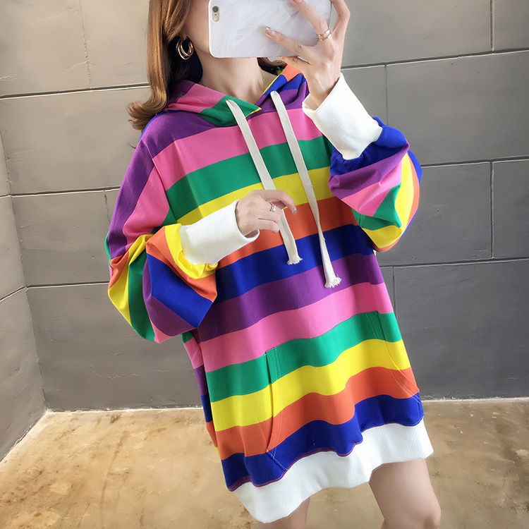 Hoodies for spring Planet Print GRAY22 Solid Loose women autumn sweatershirt female 201102