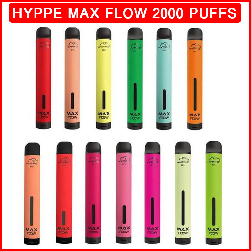 Hyppe Max FLow Electronic Cigarette 2000 Puffs Disposable Vape Airflow Adjustable 900mAh 6.0ml Liquid Cartridges Pen Pods Device 10 Colors Ecigarette
Hyppe Max FLow Electronic Cigarette 2000 Puffs Disposable Vape Airflow Adjustable 900mAh 6.0ml Liquid Cartridges Pen Pods Device 10 Colors Ecigarette
