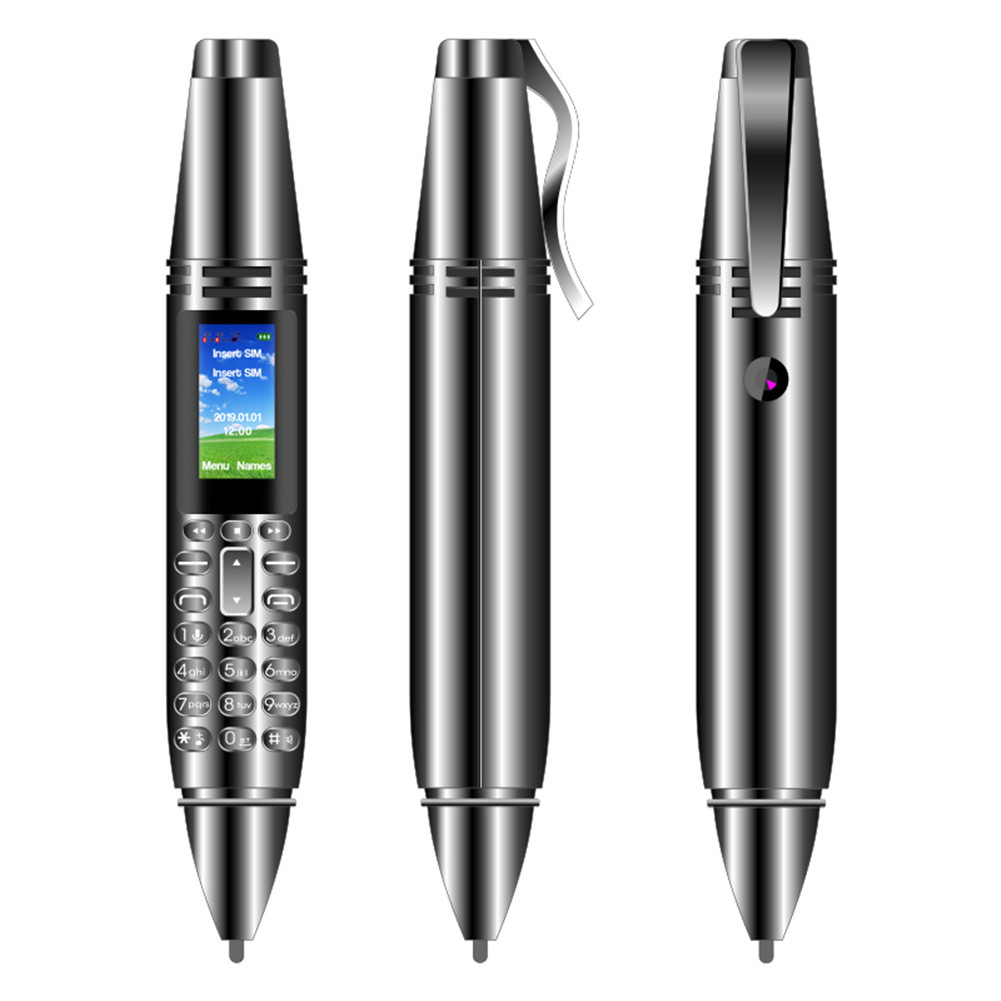 Smart Devices Mini Pen Mobile Phone 096quot Screen Pens Shaped 2G CellPhone Dual SIM Card GSM Mobiles Telephone Bluetooth Flash