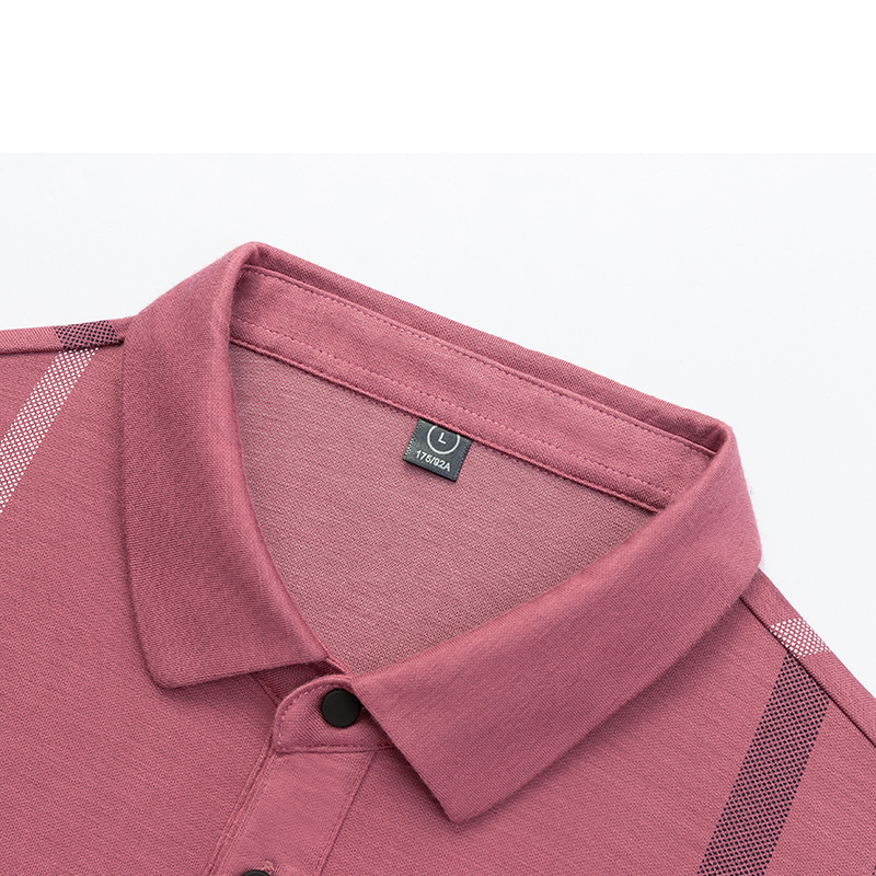 High Quality Polo Shirt men's Long sleeve polo 100% cotton lattice polo shirt Arrivals Male Casual Business Polos 8607 210308
