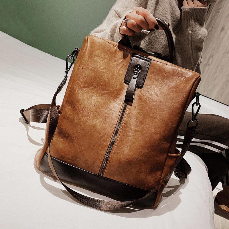 Fashion Women Leather Backpack Multifunction LeathereBackpacks For Female Big Bookbag Travel Bag Sac, Black
Fashion Women Leather Backpack Multifunction LeathereBackpacks For Female Big Bookbag Travel Bag Sac, Black