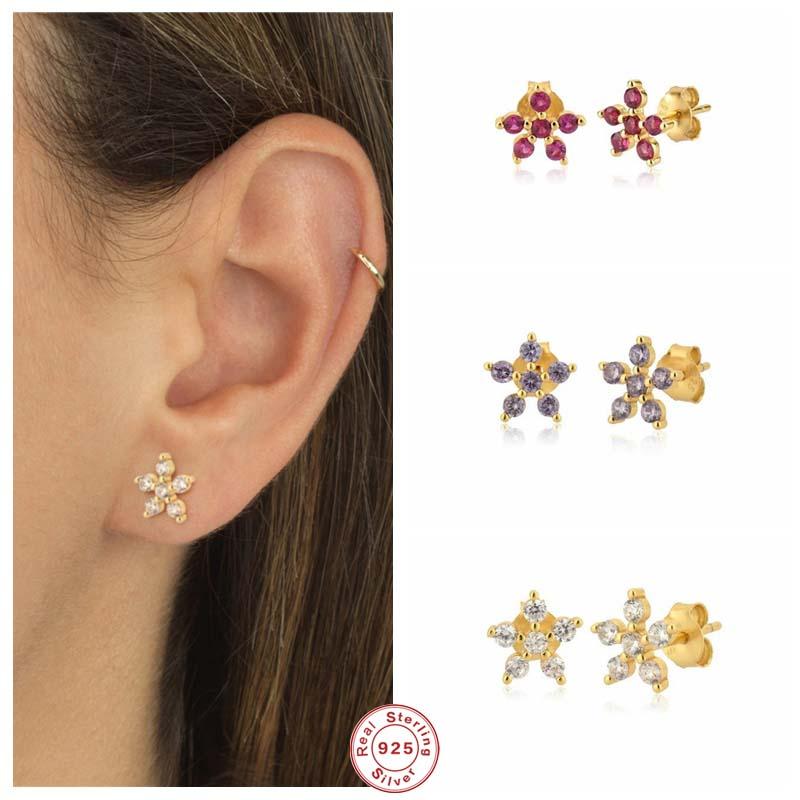 Stud BOAKO 925 Sterling Silver Five Zircon Flower Earring For Women Girls Crystal Piercing Ohrringe Pendiente Party Fine Jewelry
Stud BOAKO 925 Sterling Silver Five Zircon Flower Earring For Women Girls Crystal Piercing Ohrringe Pendiente Party Fine Jewelry