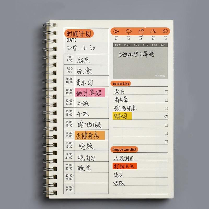 Notepads Notebook Agenda Daily Planner Weekly Goals Habit Schedules Spiral Organizer Note Books Office School Stationery Supplies, Purple;pink
Notepads Notebook Agenda Daily Planner Weekly Goals Habit Schedules Spiral Organizer Note Books Office School Stationery Supplies, Purple;pink