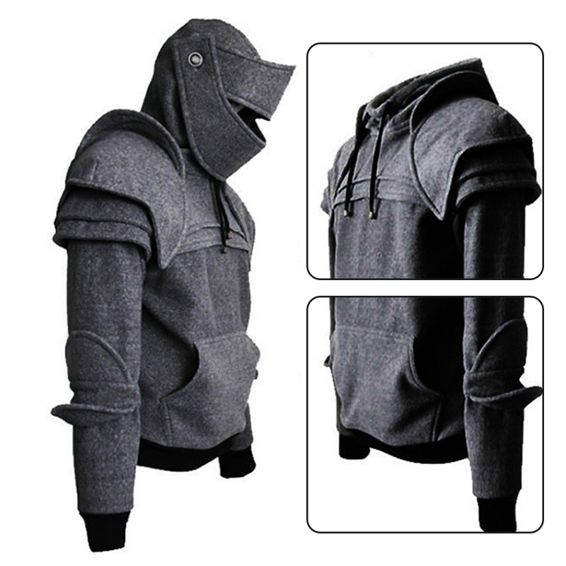 Men's sweatshirt hoodies warm Cosplay Medieval Hoodie Gothic Long Sleeve Sweatshirts Costume 201020