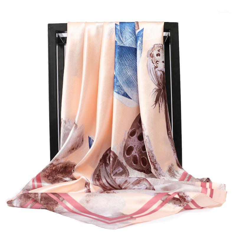 Scarves Pattern Silk Women Lotus Print Square Head Hijab Scarf Ladies Shawls 90cm Bandana Female Muffl Poncho, Blue;gray
Scarves Pattern Silk Women Lotus Print Square Head Hijab Scarf Ladies Shawls 90cm Bandana Female Muffl Poncho, Blue;gray