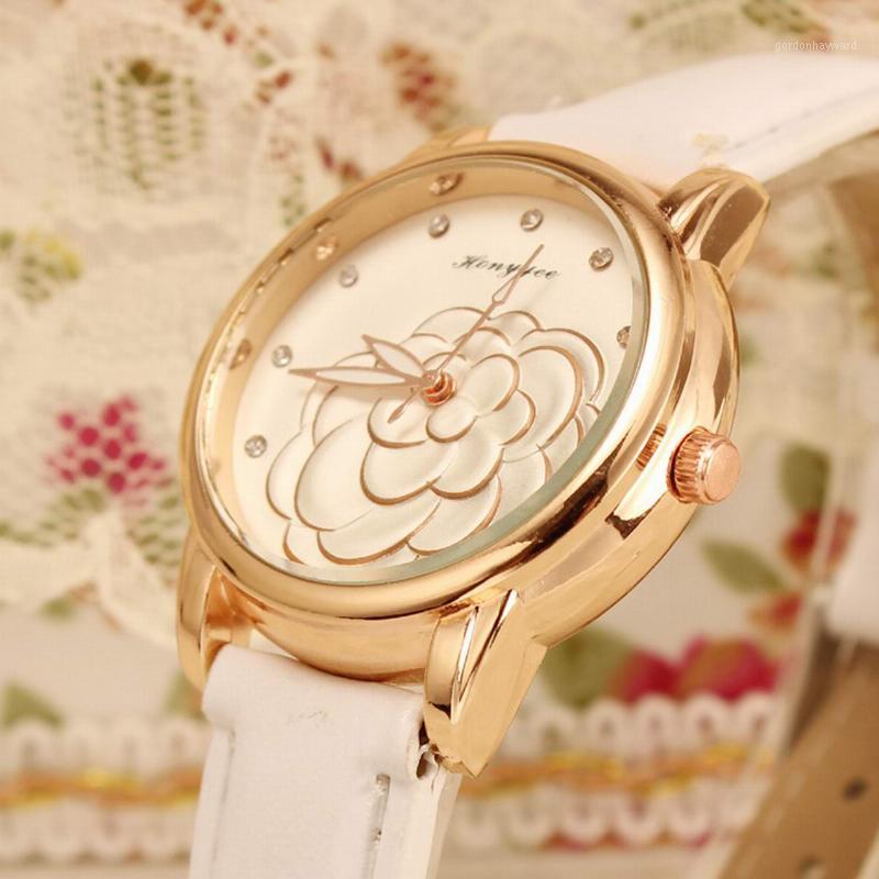 Wristwatches 3D Camellia Fashion Casual Crystal Leather Band Women's Quartz Analog Wrist Watch Gift, Brown
Wristwatches 3D Camellia Fashion Casual Crystal Leather Band Women's Quartz Analog Wrist Watch Gift, Brown