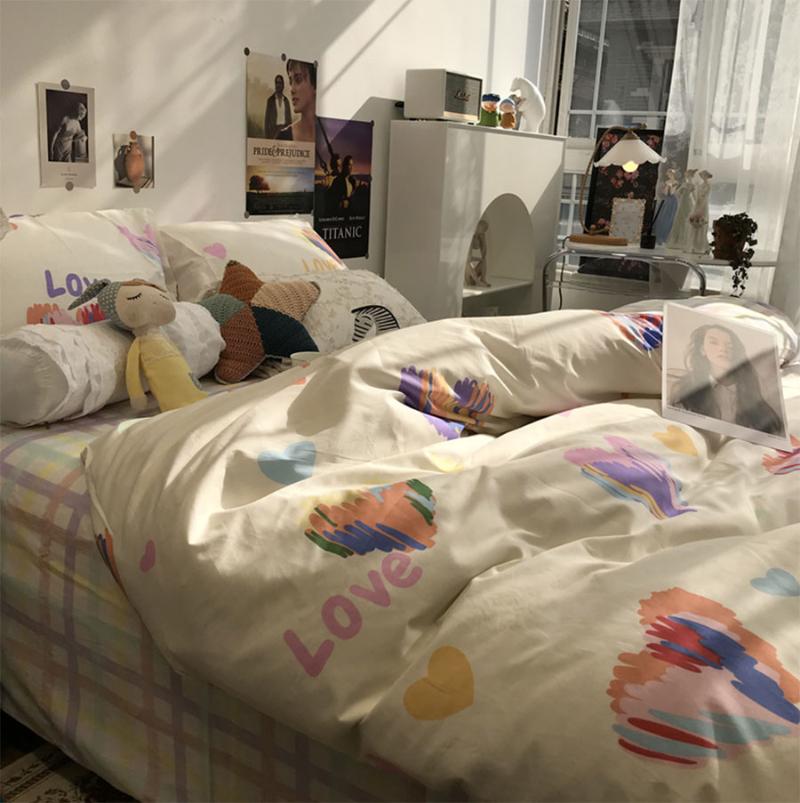 Cute sweet heart love bedding set child teen,modern plaidcotton full queen home textile bed sheet pillow case quilt cover, Picture color
Cute sweet heart love bedding set child teen,modern plaidcotton full queen home textile bed sheet pillow case quilt cover, Picture color