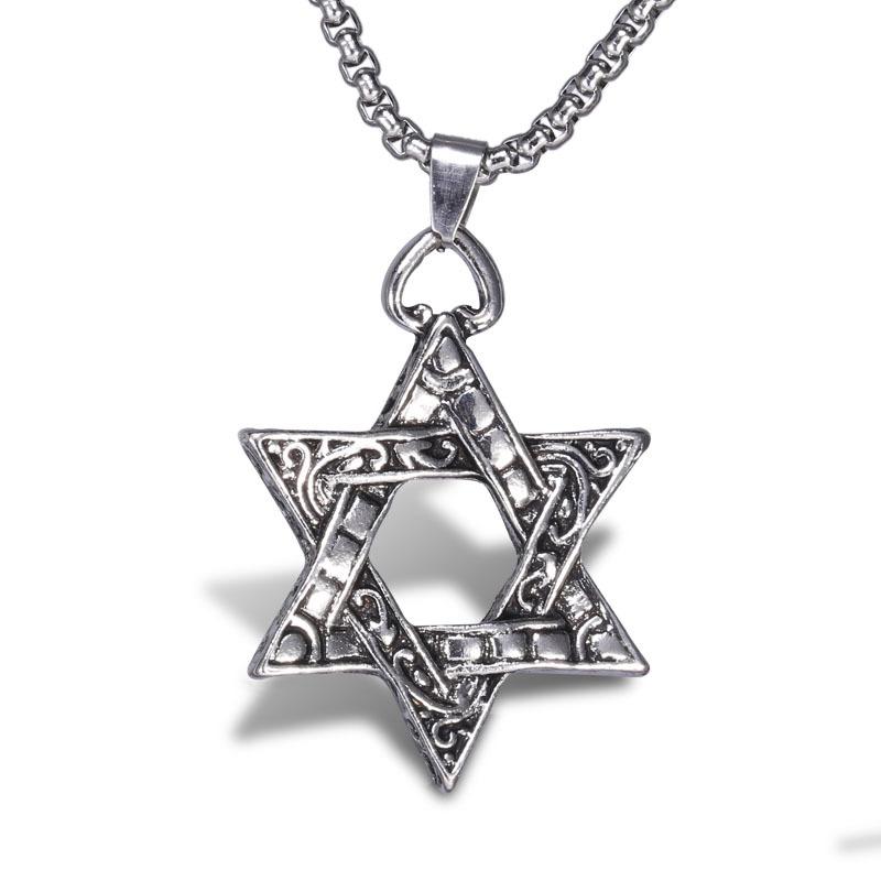 Pendant Necklaces Hip-hop Jewelry Retro Double-sided Six-pointed Star Stainless Steel Necklace
Pendant Necklaces Hip-hop Jewelry Retro Double-sided Six-pointed Star Stainless Steel Necklace