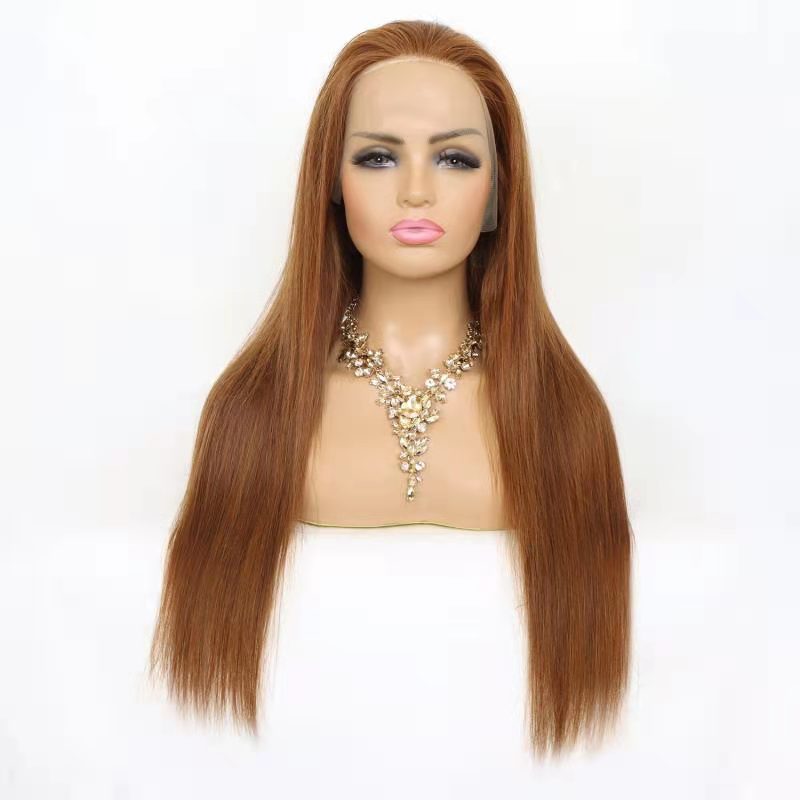 Indian Raw 250% Density 180% 13X4 Lace Front Wigs 8# Color Silky Straight 10-32inch Free Part Products Yirubeauty 100% Human Hair