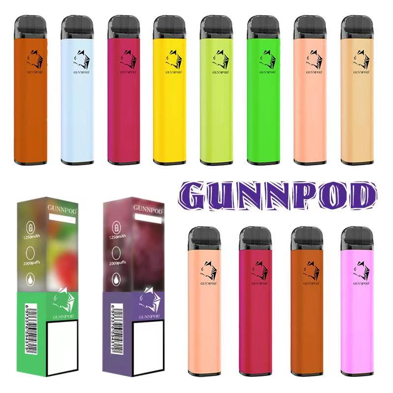 GunnPod cigarette Disposable Vape Pen Device Kit 2000 Puffs 1250mAh Battery Prefilled 8ml Pod Stick
GunnPod cigarette Disposable Vape Pen Device Kit 2000 Puffs 1250mAh Battery Prefilled 8ml Pod Stick