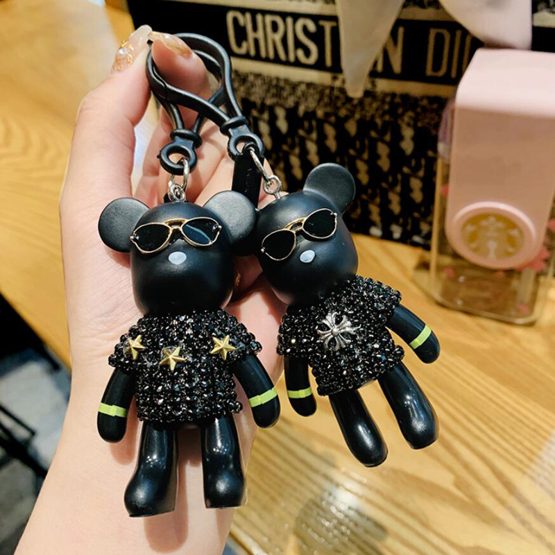 Fashion Cartoon Keychain Key Buckle Bag Car Handmade Man Woman Loves Purse Bags Keychains Silica Gel Crystal-Studded Sunglasses Bear Doll Pe, Silver
Fashion Cartoon Keychain Key Buckle Bag Car Handmade Man Woman Loves Purse Bags Keychains Silica Gel Crystal-Studded Sunglasses Bear Doll Pe, Silver