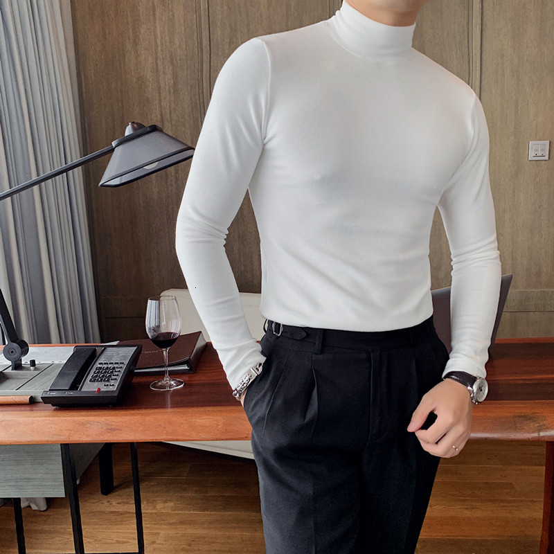 2021 New 9 Colours British Style Turtleneck High Fashion Solid T-shirt of Long-sleeve Men All the Fine Games Fine-fitting Men's Casual Shirt, Army green.
2021 New 9 Colours British Style Turtleneck High Fashion Solid T-shirt of Long-sleeve Men All the Fine Games Fine-fitting Men's Casual Shirt, Army green.