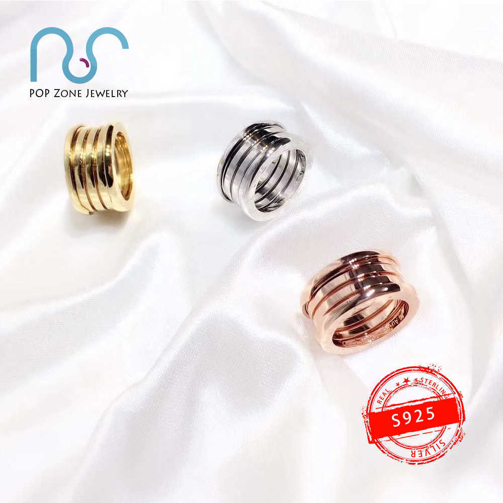S925 Sterling Silver Ring Zero Spring Original Trendy Anniversary Party For Women Lovers With