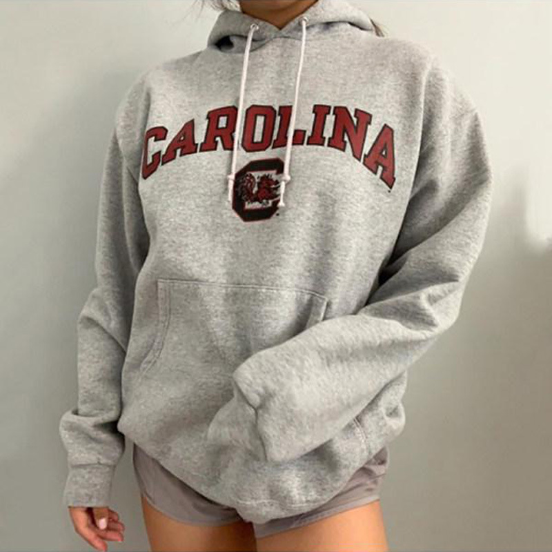 Vintage Stylish Cotton Letter Printing Pattern Sweatshirts Girl Women Oversized Hoodie Drop-shoulder Loose Casual Pullover 201028