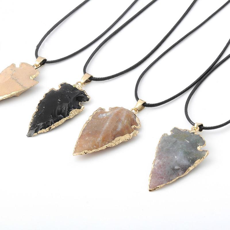 Pendant Necklaces Statement Choker Necklace Natural Stone Arrow-shaped Crystal Agates For Fashion Women Jewelry
Pendant Necklaces Statement Choker Necklace Natural Stone Arrow-shaped Crystal Agates For Fashion Women Jewelry