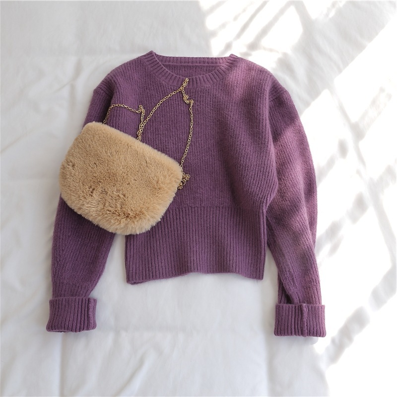 Korean Short knitted Sweater Women New Pullover Autumn Winter loose Outer Wear Student Base Thick Lazy female Top Pullovers 210218