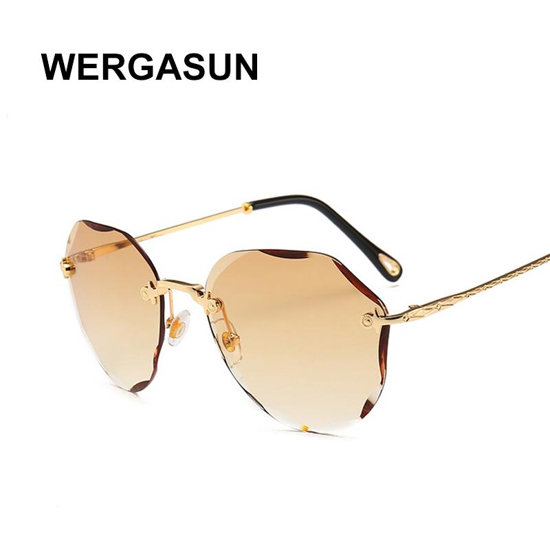 WERGASUN Fashion sunglasses women Summer Rimless Shades Brand designer Sun glasses sunshines Luxury Sunglasses woman
WERGASUN Fashion sunglasses women Summer Rimless Shades Brand designer Sun glasses sunshines Luxury Sunglasses woman