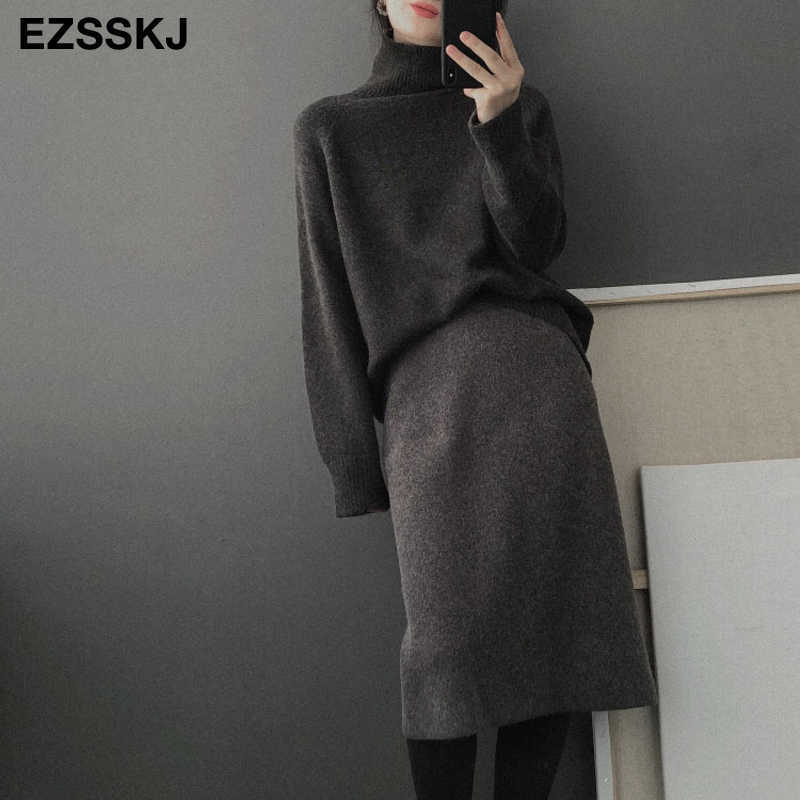 woman sweaters warm sweater oversize female women's turtleneck Autumn Winter women's wool sweater women's jumper pull long 210918