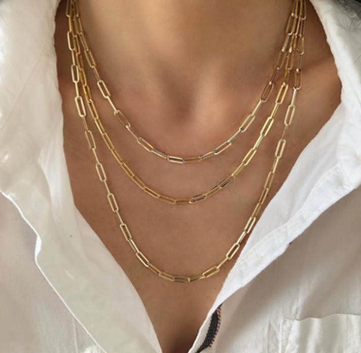 Pendant Necklaces Selling 4mm Paper Clip Chain Simple Stainless Steel In Different Lengh Multilayer Wholesale
Pendant Necklaces Selling 4mm Paper Clip Chain Simple Stainless Steel In Different Lengh Multilayer Wholesale