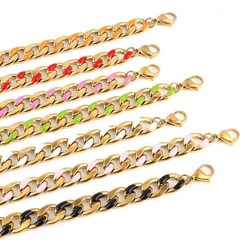 Link, Chain Fashion Color Thick Bracelet Stainless Steel Bracelets For Women Curb Cuban Chunky Punk Jewelry Gift, Black
Link, Chain Fashion Color Thick Bracelet Stainless Steel Bracelets For Women Curb Cuban Chunky Punk Jewelry Gift, Black